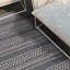 Tapis intérieur / extérieur bleu / gris / ivoire à motif géométrique Hutto-1151398762