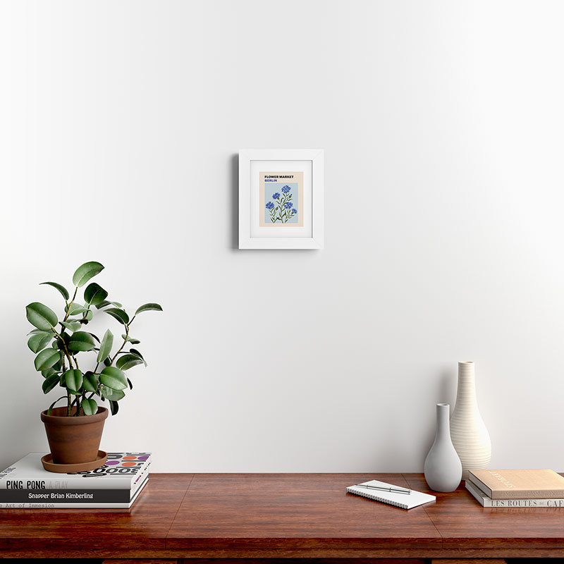 «Flow Line Sunny I», reproduction d'art encadrée, Reproduction encadrée avec passe-partout, H 10 po x l 8 po x P 1,5 po