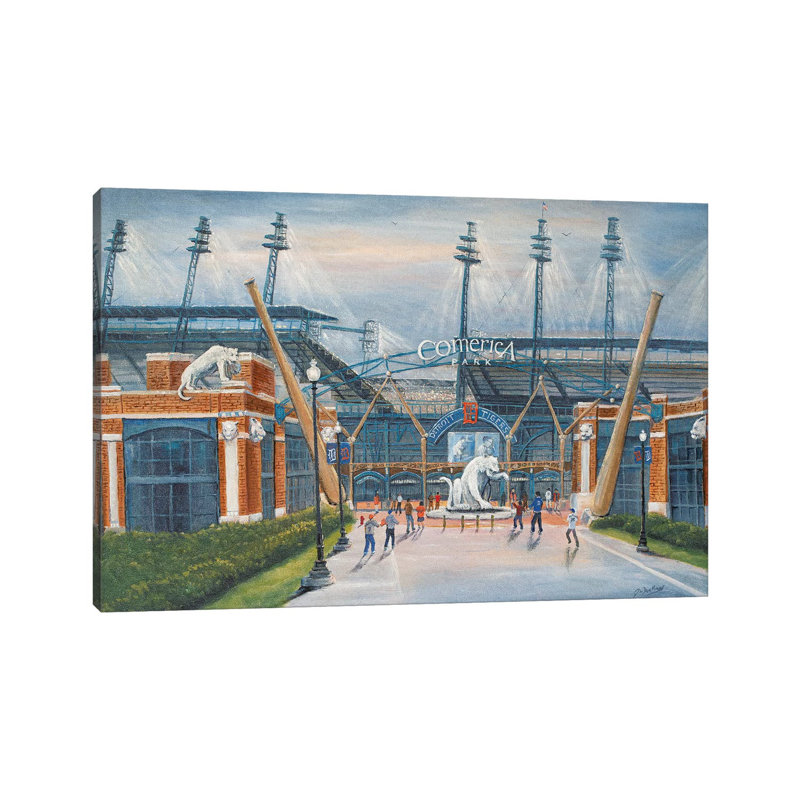 Comerica Park, Harwell Gate by Jim Williams - Painting on Canvas, 45.72cm H x 66.04cm W x 1.9cm D, Wrapped Canvas
