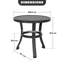 Round Iron Outdoor Side Table - 50 cm W 50 cm D