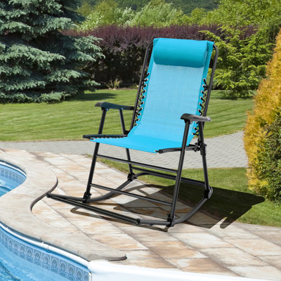 Chaise berçante d'extérieur en métal Myiesha