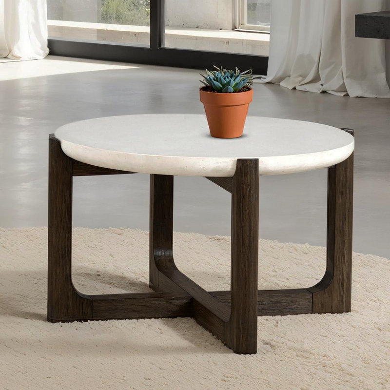 Salon de style transitionnel 1 pièce 25 po Table de cocktail Quartz