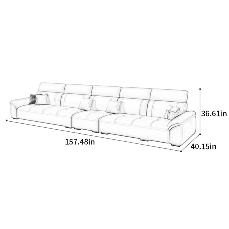 Moyne, H 36,61 po x l 157,48 po x P 40,15 po