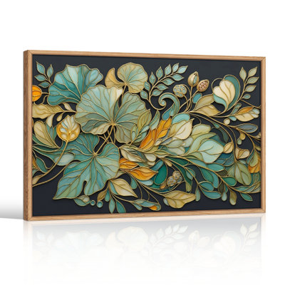 Ensemble de 1 toile murale à motif floral