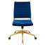 Chaise de bureau en velours Jive-1309142819
