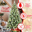 Arbre de Noël de 7 pi avec 400 lumières à DEL blanc chaud, 1348 pointes d'aiguille dure, 82 branches de pin et branches articulées faciles à installer pour un décor des Fêtes équipé d'une conception réaliste sans effort