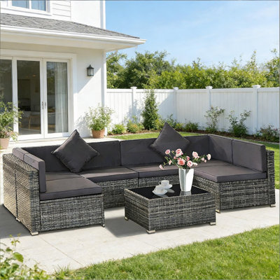 7-Piece  Outdoor Conversation Setswith Cushion