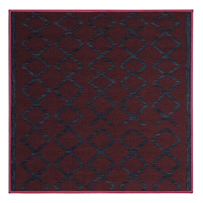 Tapis brun treillis lavable à la machine