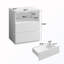 Table de chevet avec station de charge et 2 tiroirs (ensemble de 2)-132919920