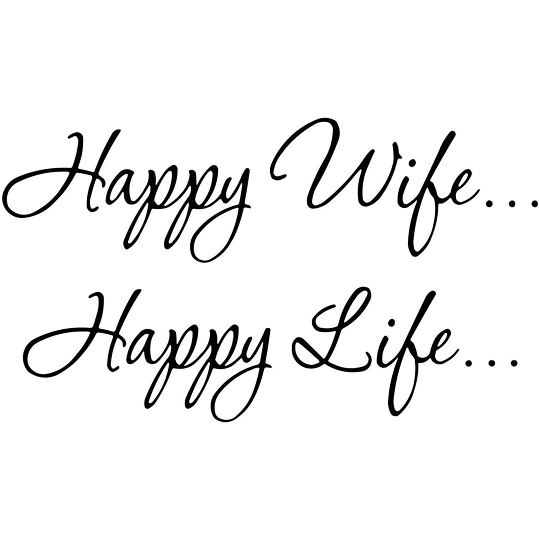 Cresta Happy Wife... Happy Life... Family Wall Decal Winston Porter 