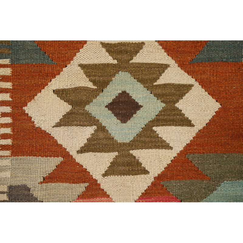 Reversible Wool Kilim Oriental Runner Rug 3x16