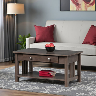  Maxwell Rectangular Coffee Table with Four Legs in Gray, 17.87'' H X 36.76'' W X 19.56'' D