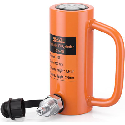 10T Long Stroke 4" Hydraulic Ram Jack – Porta Power with Auto Retract, Heavy-Duty Hydraulic Cylinder for Industrial Machinery & Construction