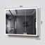 LED Lighted Medicine Cabinet With Mirror, 48*32Inches Bathroom Mirror Cabinet With Lights,Recessed Or Wall Mounted, 3 Color Temperaturesanti-Fog