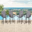 Tabourets de bar pivotants durables, structure en métal, style moderne pour l'extérieur