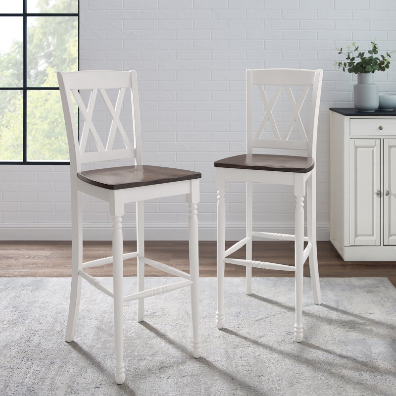 Solid Wood Stool, Bar Stooll (30.38” Seat Height)