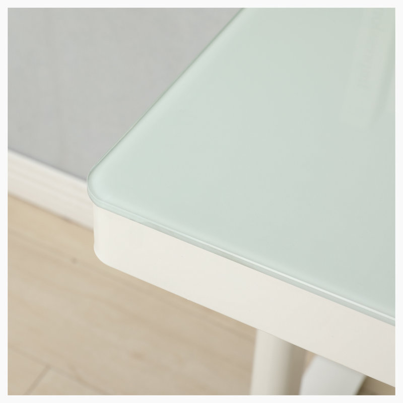 Bureau debout à hauteur réglable Lapides, Blanc, Vert clair