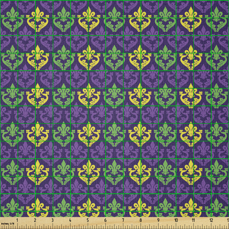 Chryste Mardi Gras Holiday Colours Tile Multi-Purpose Fabric