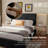 Velvet Upholstered Platform Bed With Metal-Framed Headboard, Dual Wall Lamps And Bedside Tables, No Box Spring Needed-997239350-997239351