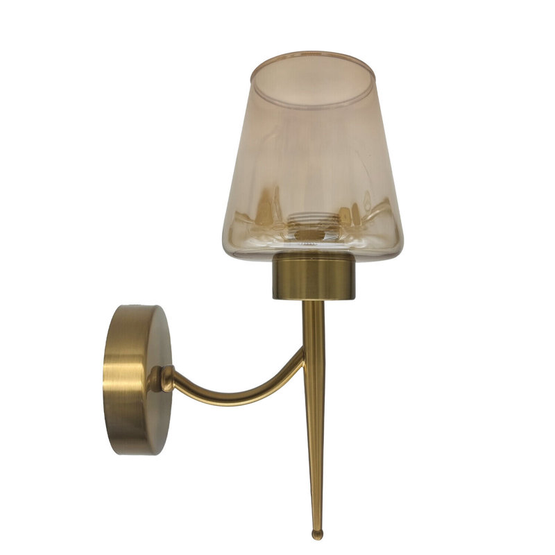 Aletris Glass LED Armed Sconce, No