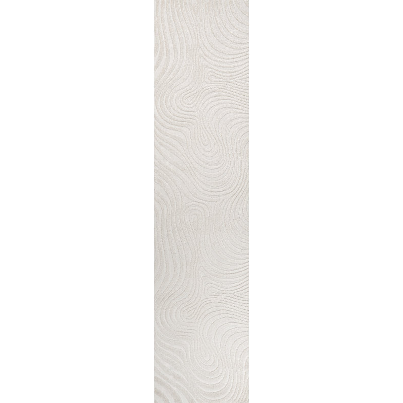 Tapis rayé crème / ivoire Maribo, Tapis de couloir 2 pi 2 po x 10 pi