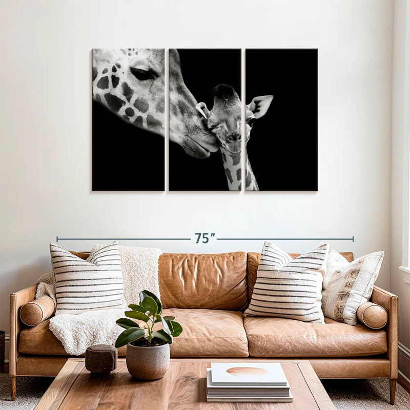 Girafe maternelle, H 36 po x l 57 po