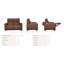  Acadia Power Leather Match Reclining Loveseat with Headrest