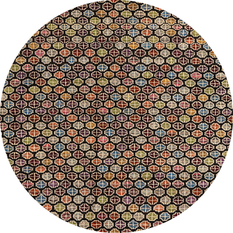 Abstract Indoor Rug, Round 5'