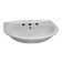 Barclay Karla 17.37'' White Vitreous China U-Shaped Bathroom Sink with Overflow