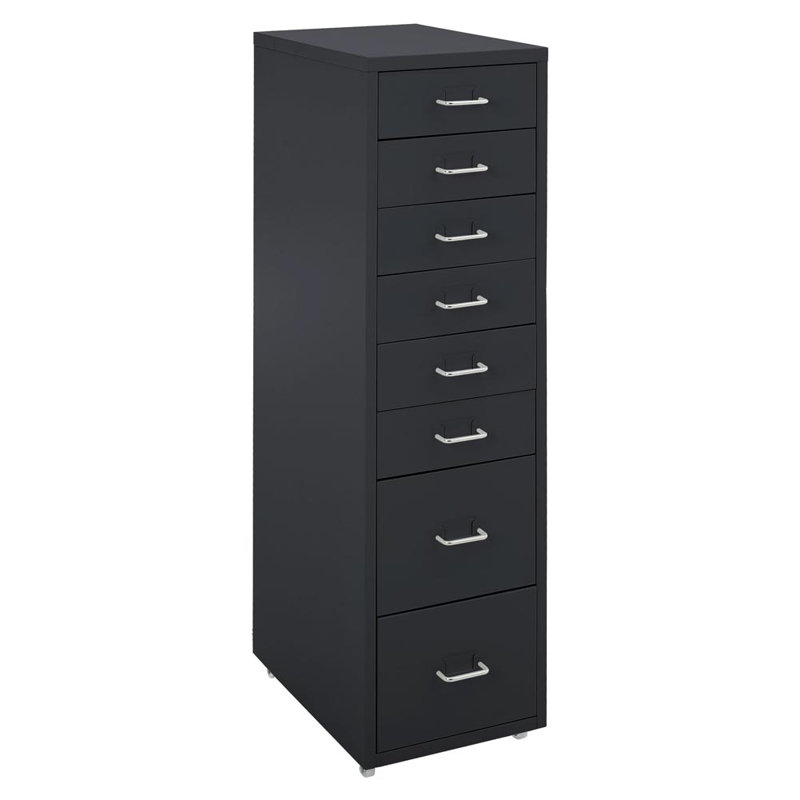 Black 8-drawer cabinet