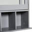 Armoire de rangement murale grise pour salle de bain - avec miroir, attrait moderne pour différentes pièces Toilettage supplémentaire - grande et 3 tablettes inférieures