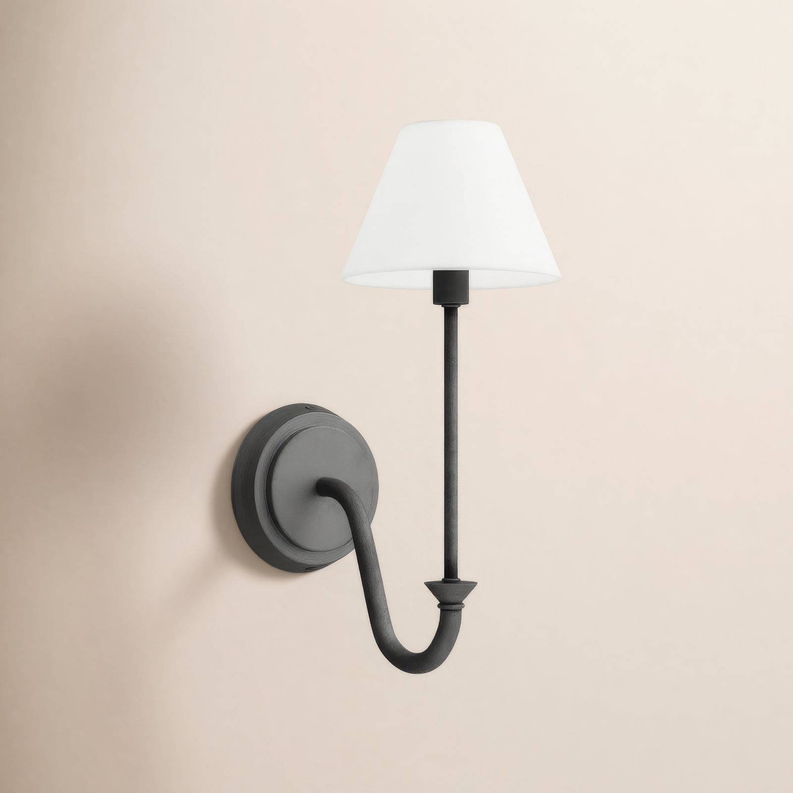 Greta Linen Wall Sconce by Hinkley, Black