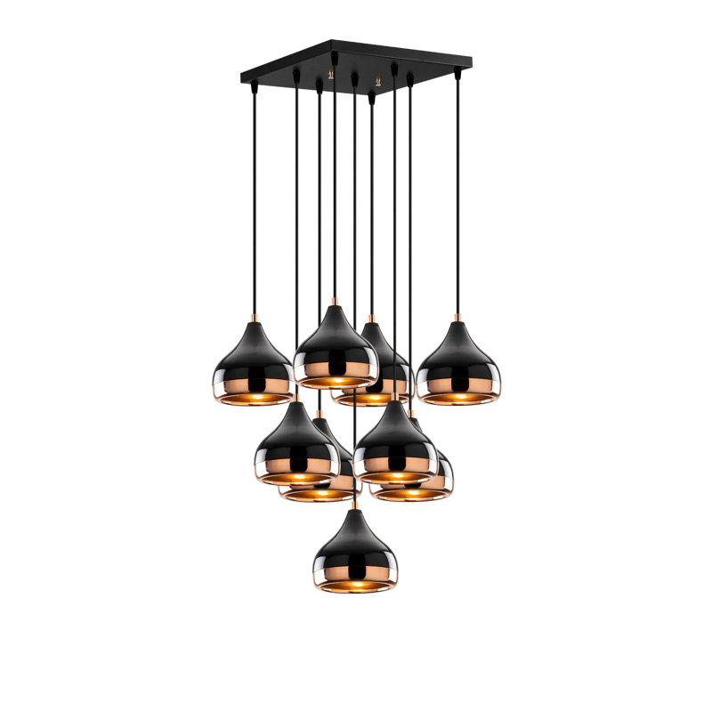 Prejean 9 - Light Black Cluster Pendant