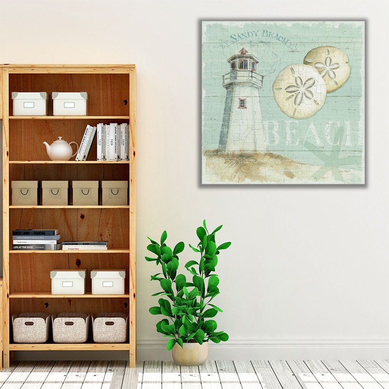 «Beach House I», reproduction d'art sur toile, H 12 po x l 12 po