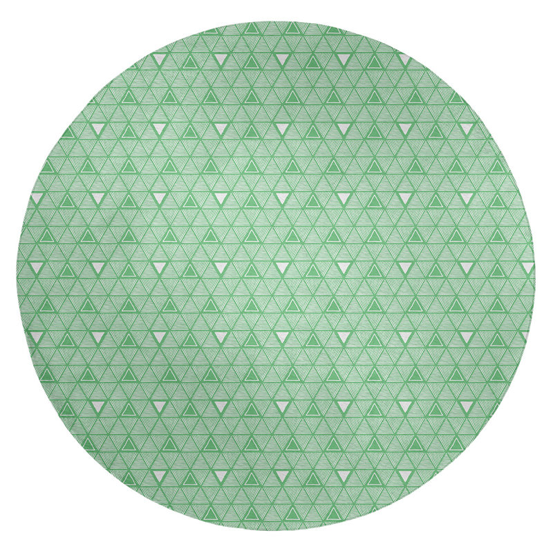 Chenille Geometric Indoor Rug, Round 5'