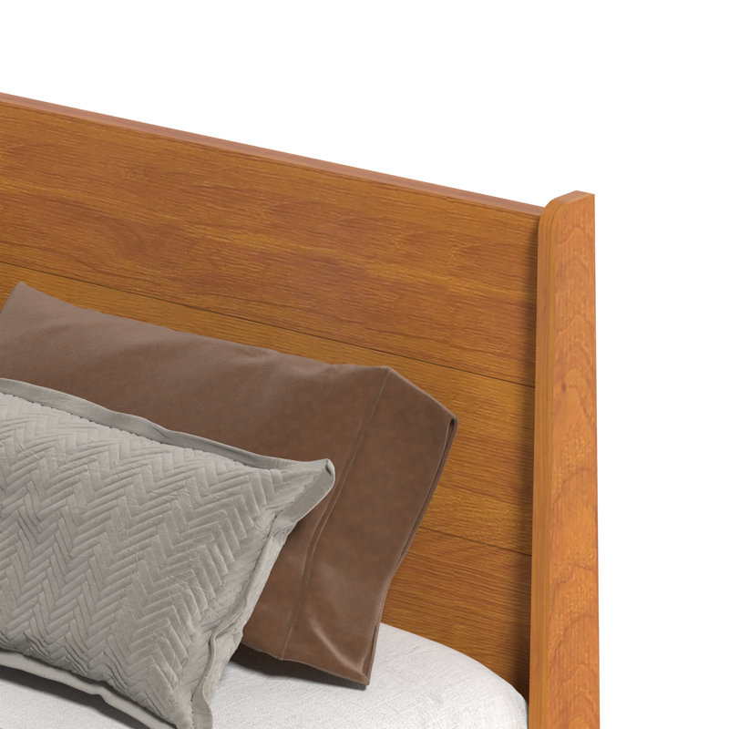 Lit plateforme double Branquinha, Double, Brun