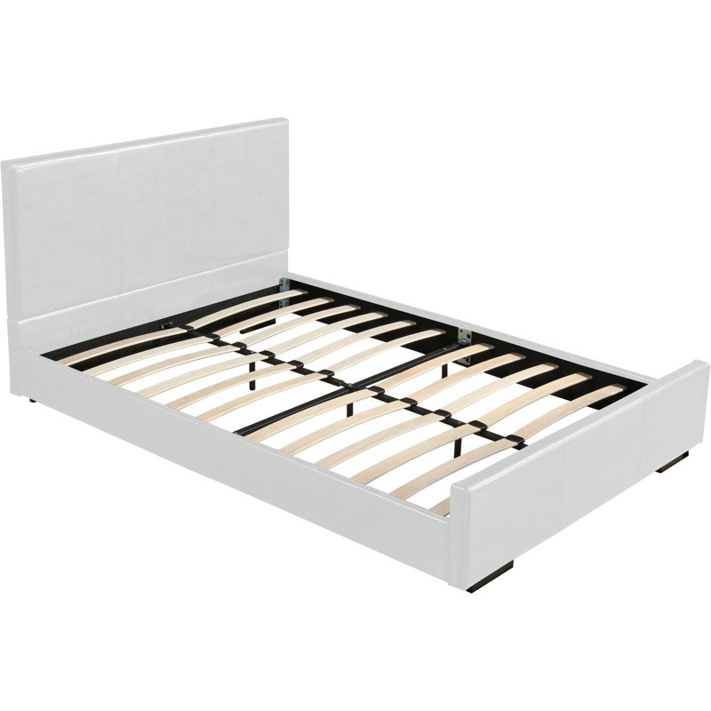  Abbey Platform Bed, White, King