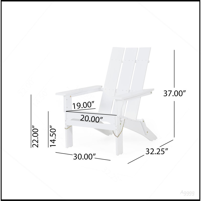 CHAISE ADIRONDack ZUMA, Blanc