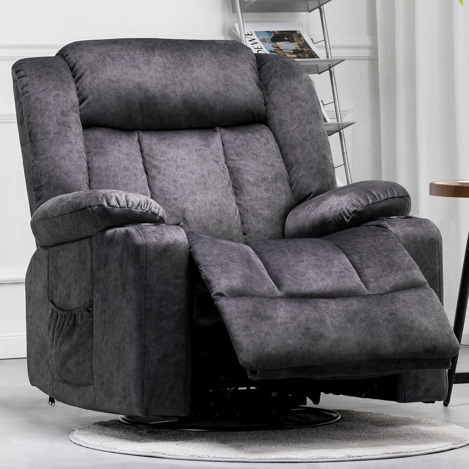 Latitude Run® Recliner Chair,360° Swivel Rocker Glider Recliners with ...