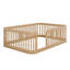 Structure de lit en bois avec clôture-550860512