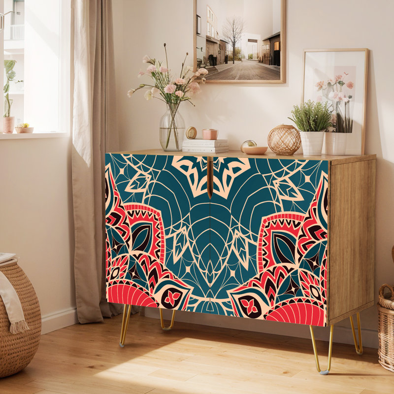 35'' Sideboard, Mandala Blue