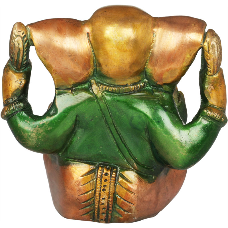 Ganesha mangeant Modaka, Vert