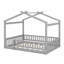 Structure de lit en bois avec clôture-914200448