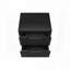 Table d'appoint avec 2 tiroirs - stratifié noir, H 24 po-366910149