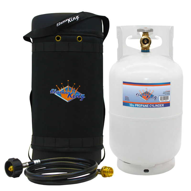 Flame King Protective Carry Case + Hose + Propane Tank