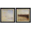 «Clouds Sky and River Brown Abstract Vintage Landscape Nature Rustic», ensemble de 2 pièces encadrées sur toile-121691872-123400169