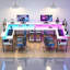 L-Shaped Metal Base Computer Desk