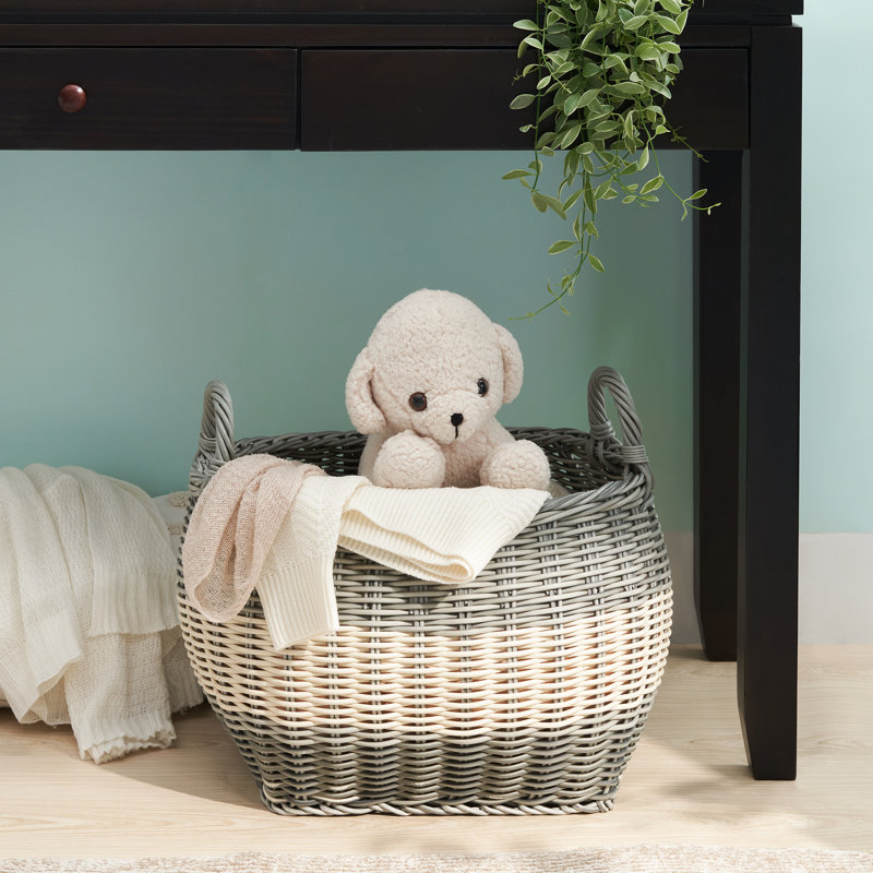 Wicker Multi-Use Storage Basket With Handles