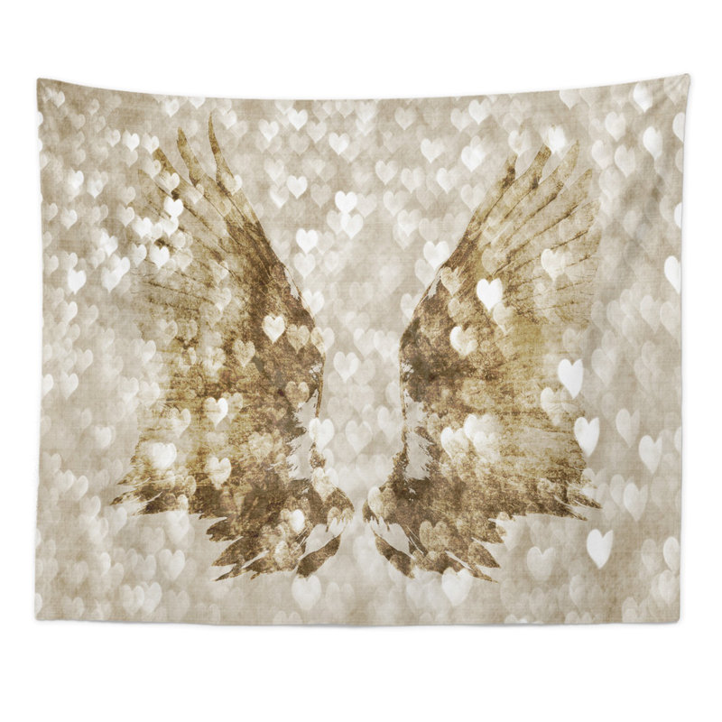 Tapisserie murale My Gold Heart Wings