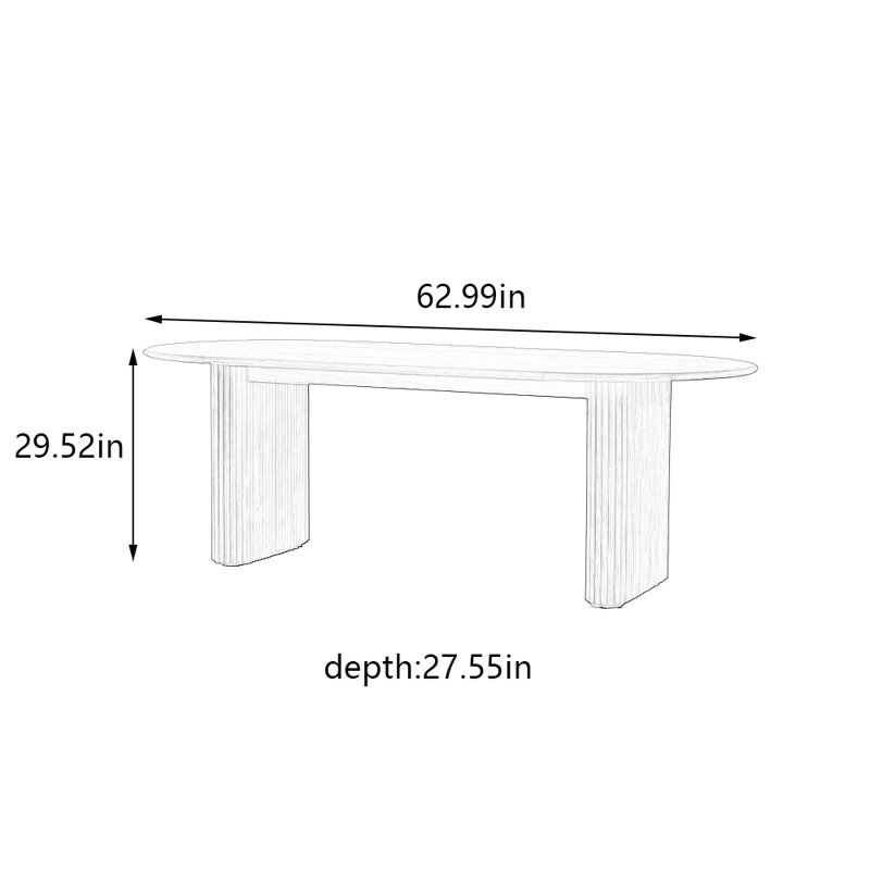 Vernoica, H 29,52 po x L 62,99 po x l 27,55 po